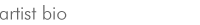 artist bio